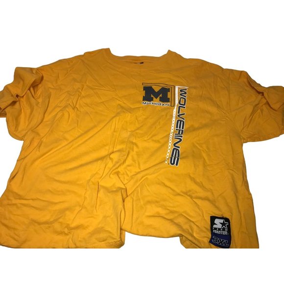 Mens Size 3XL U of M - Wolverines Yellow Tee Shirt - Picture 2 of 5